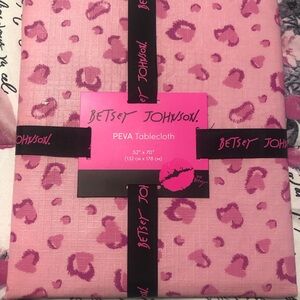 Betsey Johnson Pink and Black Tablecloth